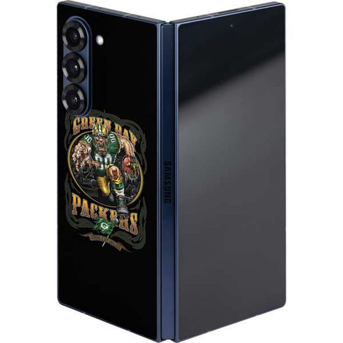 Liquid Blue NFL Green Bay Packers Running Back Galaxy Z Fold6 Skin