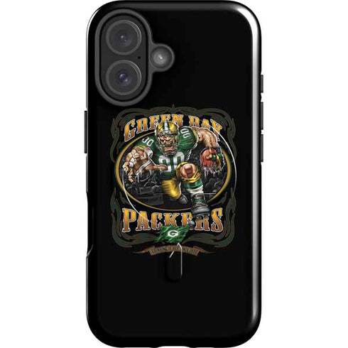 Liquid Blue NFL Green Bay Packers Running Back iPhone 16 Magsafe Impact Case