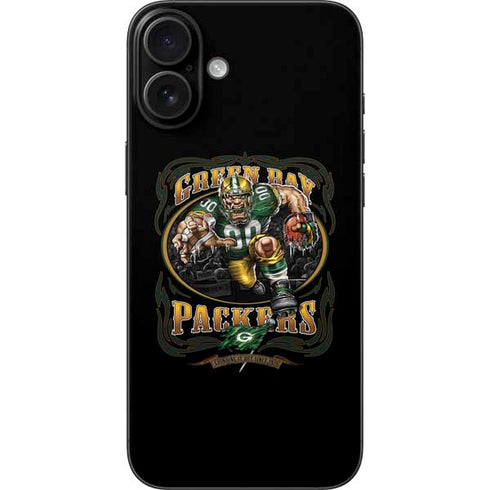 Liquid Blue NFL Green Bay Packers Running Back iPhone 16 Plus Skin