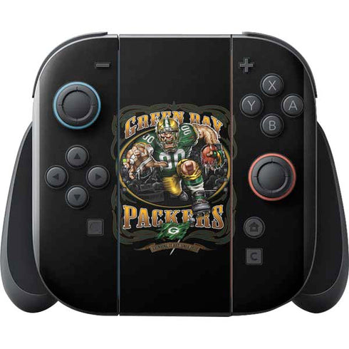 Liquid Blue NFL Green Bay Packers Running Back Nintendo Switch 2 (2025) with Joy-Con Skin