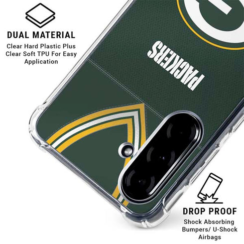 NFL Green Bay Packers Team Jersey Galaxy A36 5G Clear Case