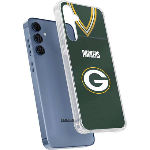 NFL Green Bay Packers Team Jersey Galaxy A55 5G Clear Case