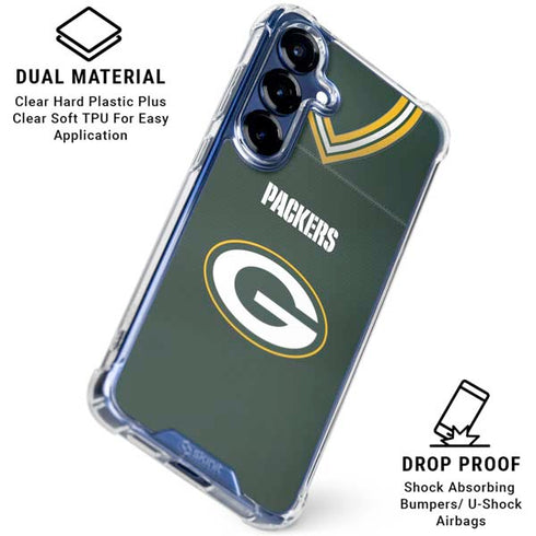 NFL Green Bay Packers Team Jersey Galaxy S25 Plus Clear Case
