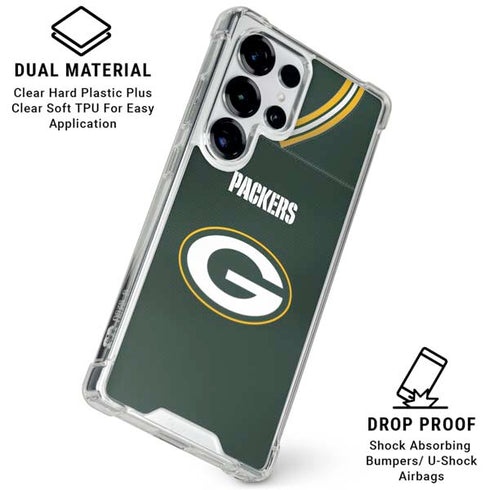 NFL Green Bay Packers Team Jersey Galaxy S25 Ultra Clear Case