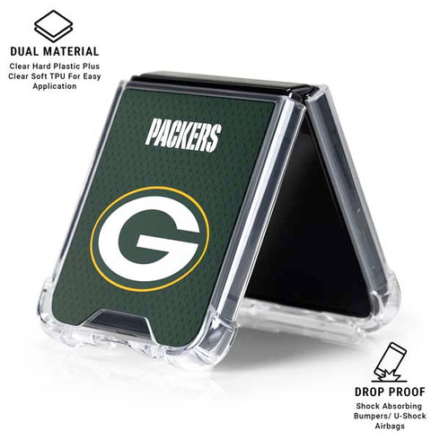 NFL Green Bay Packers Team Jersey Galaxy Z Flip6 Clear Case