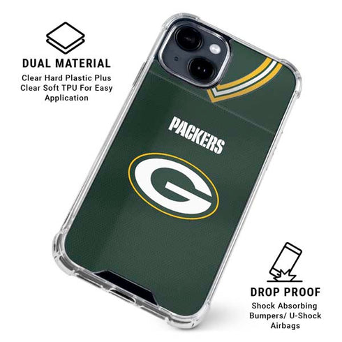 NFL Green Bay Packers Team Jersey iPhone 15 Clear Case