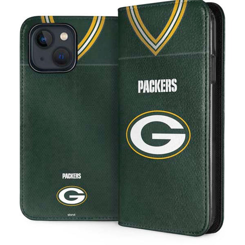 NFL Green Bay Packers Team Jersey iPhone 15 Plus Folio Case