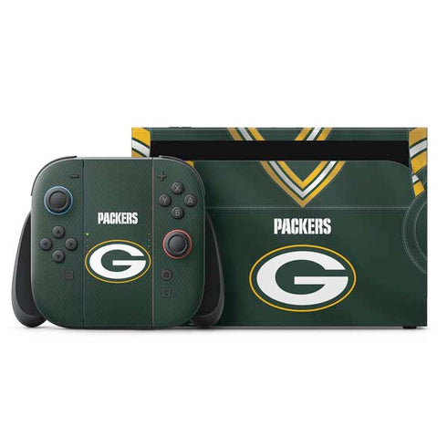 NFL Green Bay Packers Team Jersey Nintendo Switch 2 (2025) with Joy-Con Skin