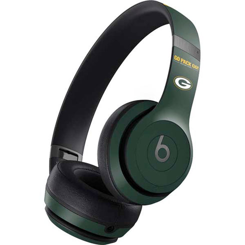 NFL Green Bay Packers Team Motto Beats Solo 4 Wireless Headphones Skin