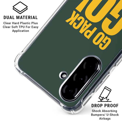 NFL Green Bay Packers Team Motto Galaxy A36 5G Clear Case
