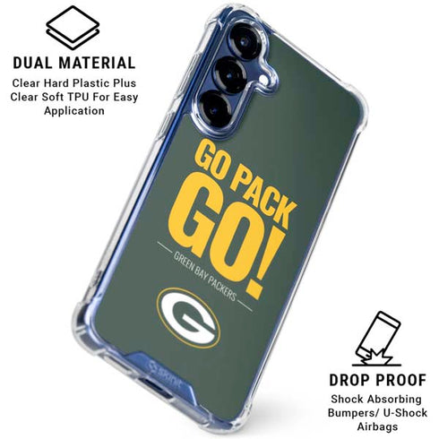 NFL Green Bay Packers Team Motto Galaxy S25 Plus Clear Case