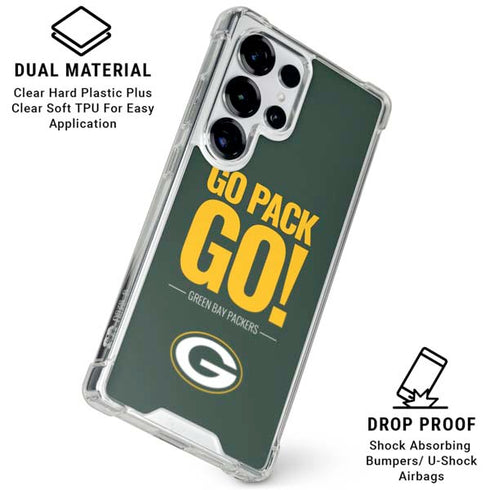 NFL Green Bay Packers Team Motto Galaxy S25 Ultra Clear Case