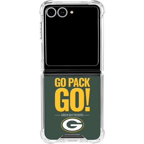 NFL Green Bay Packers Team Motto Galaxy Z Flip7 Clear Case