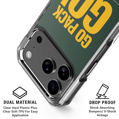 NFL Green Bay Packers Team Motto iPhone 17 Pro Max Clear Case