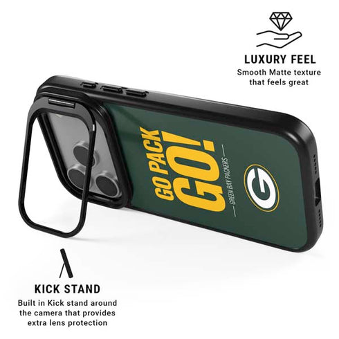 NFL Green Bay Packers Team Motto iPhone 17 Pro Max Kickstand Case
