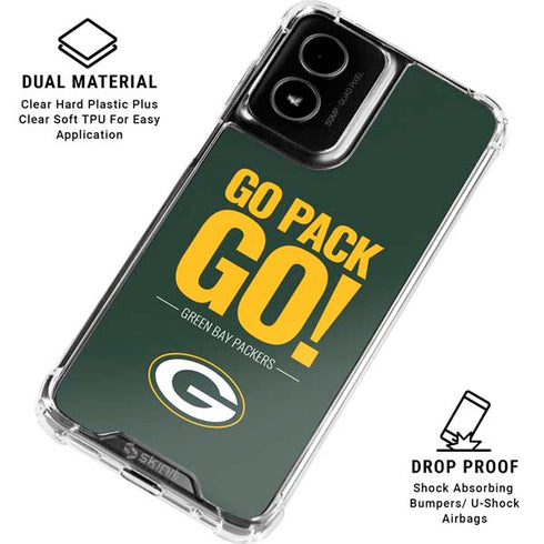 NFL Green Bay Packers Team Motto Moto G Power 5G (2024) Clear Case