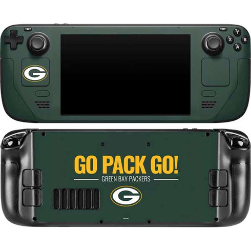 NFL Green Bay Packers Team Motto Steam Deck Handheld Gaming Computer Skin