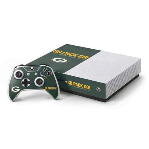 NFL Green Bay Packers Team Motto Xbox One S Console and Controller Bundle Skin