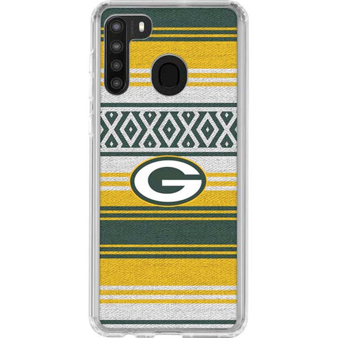 NFL Green Bay Packers Trailblazer Galaxy A21 Clear Case