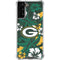 NFL Green Bay Packers Tropical Print Galaxy S22 Plus Clear Case