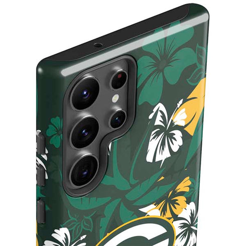 NFL Green Bay Packers Tropical Print Galaxy S23 Ultra Pro Case