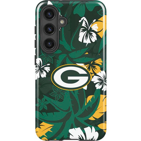 NFL Green Bay Packers Tropical Print Galaxy S25 Impact Case