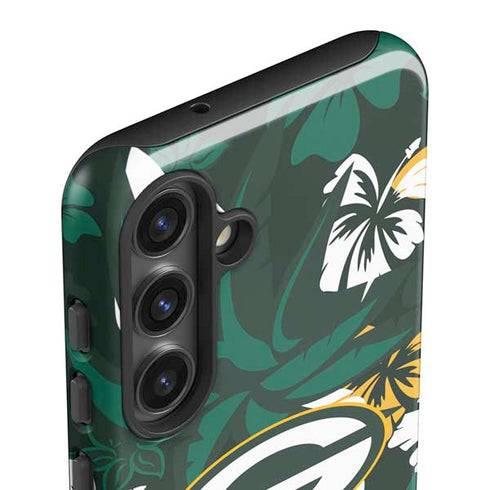NFL Green Bay Packers Tropical Print Galaxy S25 Impact Case