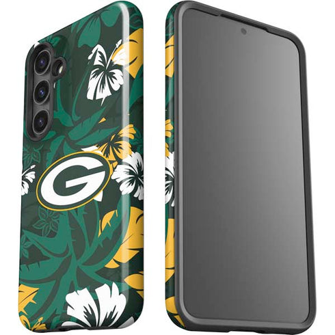 NFL Green Bay Packers Tropical Print Galaxy S25 Impact Case