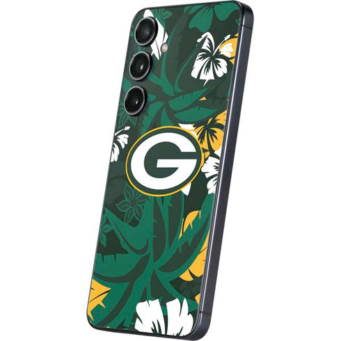 NFL Green Bay Packers Tropical Print Galaxy S24 Plus Skin