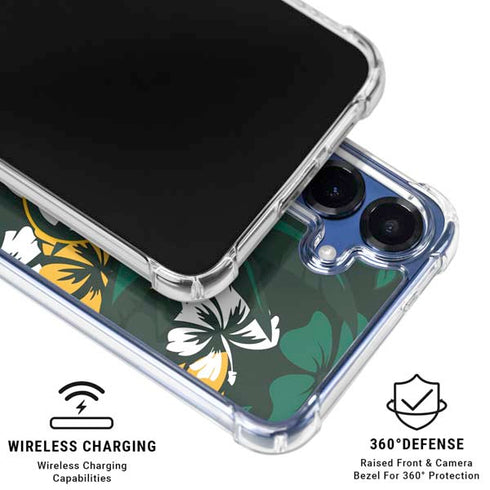 NFL Green Bay Packers Tropical Print Galaxy S25 Plus Clear Case