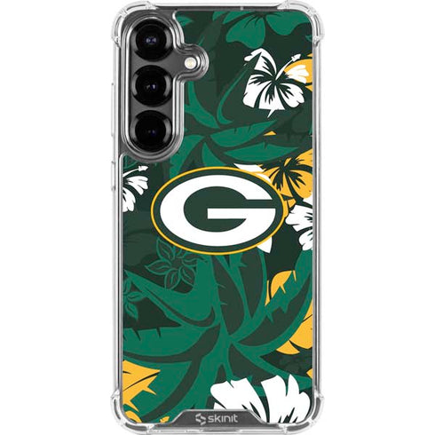 NFL Green Bay Packers Tropical Print Galaxy S26 Clear Case