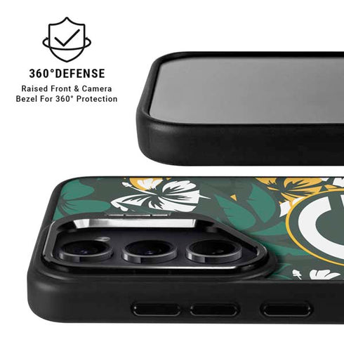 NFL Green Bay Packers Tropical Print Galaxy S26 Plus Kickstand Case