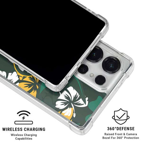 NFL Green Bay Packers Tropical Print Galaxy S26 Ultra Clear Case