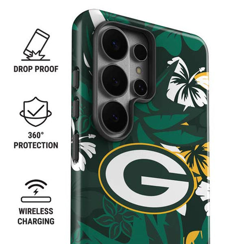 NFL Green Bay Packers Tropical Print Galaxy S26 Ultra Impact Case