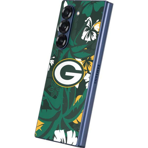 NFL Green Bay Packers Tropical Print Galaxy Z Fold6 Skin