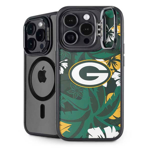 NFL Green Bay Packers Tropical Print iPhone 13 Pro Kickstand Case