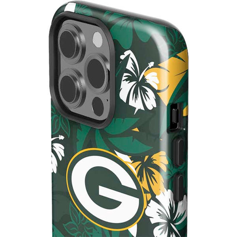 NFL Green Bay Packers Tropical Print iPhone 15 Pro Impact Case