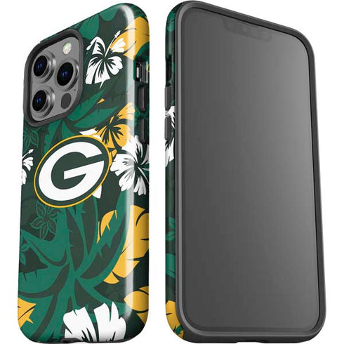 NFL Green Bay Packers Tropical Print iPhone 15 Pro Impact Case