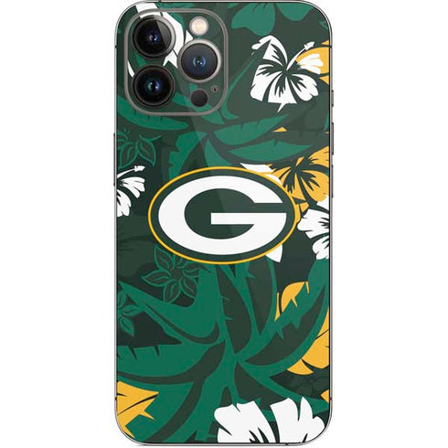 NFL Green Bay Packers Tropical Print iPhone 15 Pro Max Skin