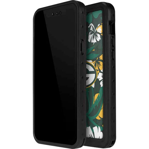 NFL Green Bay Packers Tropical Print iPhone 15 Pro Waterproof Case