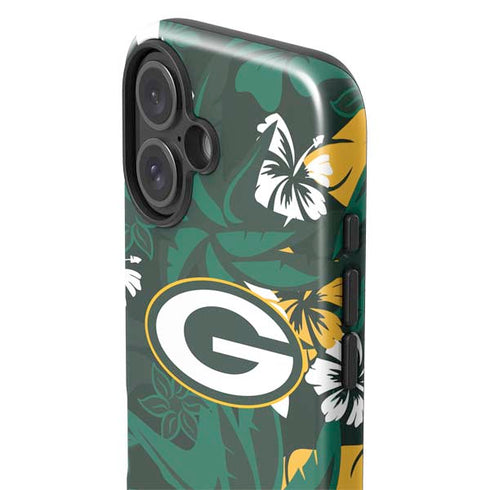 NFL Green Bay Packers Tropical Print iPhone 16 Impact Case