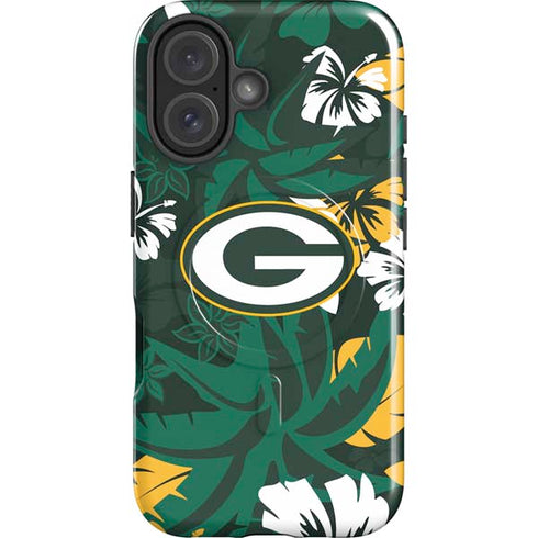 NFL Green Bay Packers Tropical Print iPhone 16 Magsafe Impact Case