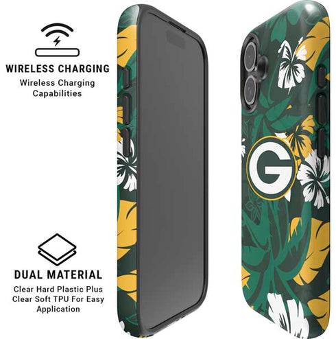 NFL Green Bay Packers Tropical Print iPhone 16 Magsafe Impact Case