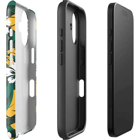 NFL Green Bay Packers Tropical Print iPhone 16 Plus Impact Case