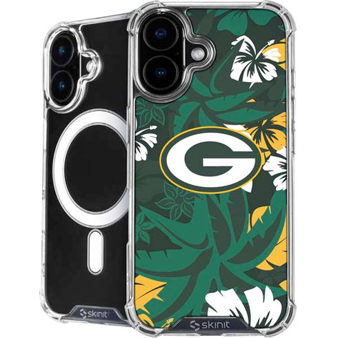 NFL Green Bay Packers Tropical Print iPhone 16 Plus MagSafe Case