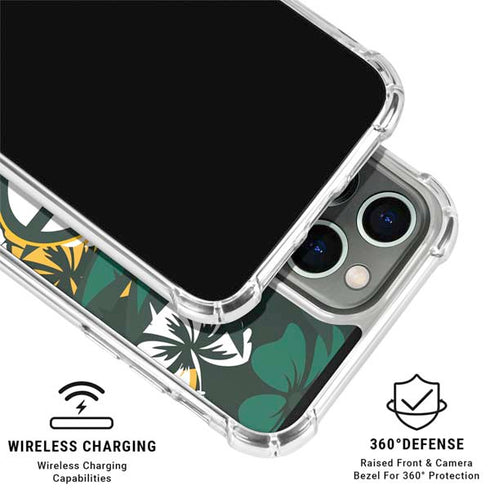 NFL Green Bay Packers Tropical Print iPhone 16 Pro Clear Case