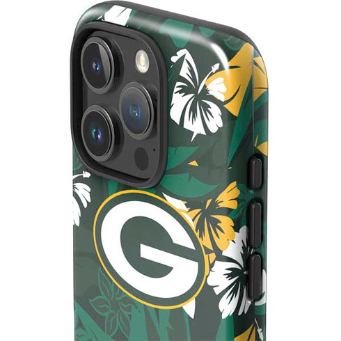 NFL Green Bay Packers Tropical Print iPhone 16 Pro Impact Case