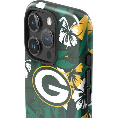 NFL Green Bay Packers Tropical Print iPhone 16 Pro Max Impact Case