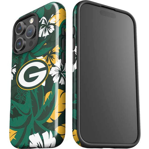 NFL Green Bay Packers Tropical Print iPhone 16 Pro Max Impact Case