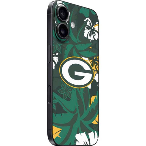 NFL Green Bay Packers Tropical Print iPhone 16 Skin